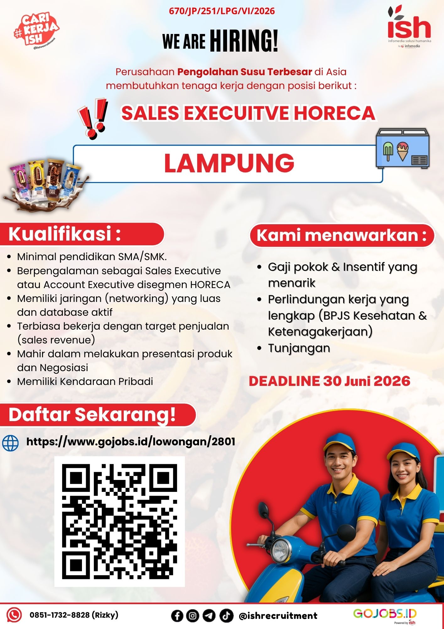 Sales Executive Horeca - Lampung