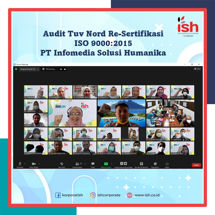 Audit Tuv Nord Re-sertifikasi ISO 9000:2015 PT Infomedia Solusi Humanika (ISH)