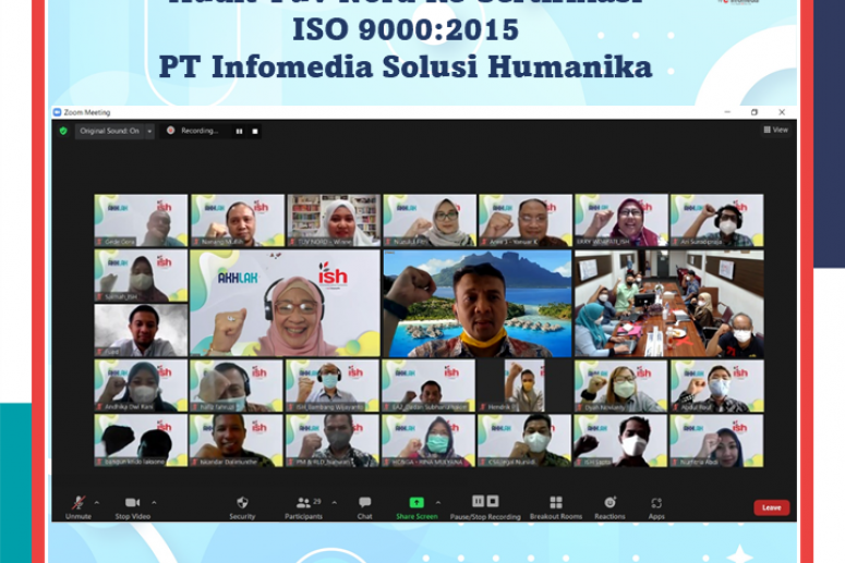 Audit Tuv Nord Re-sertifikasi ISO 9000:2015 PT Infomedia Solusi Humanika (ISH)